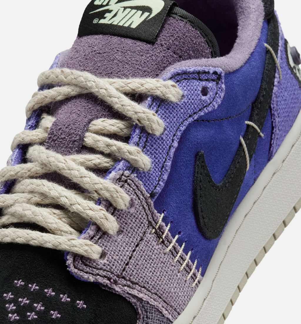 Air Jordan 1 Low OG Grade School Shoe - Regency Purple/Vapor Green/Dark Raisin