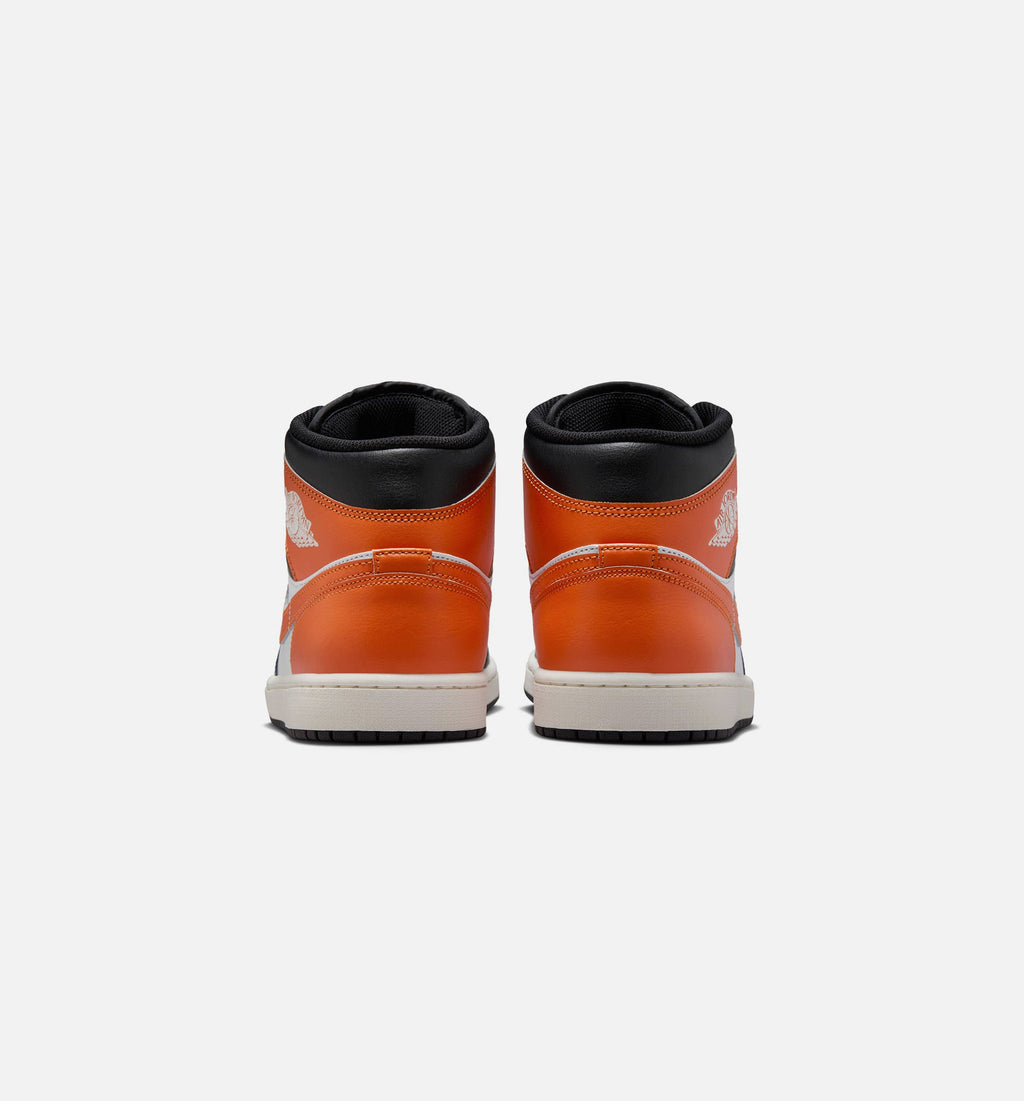 Air Jordan 1 Mid Men's Shoe - Starfish/White/Sail/Black