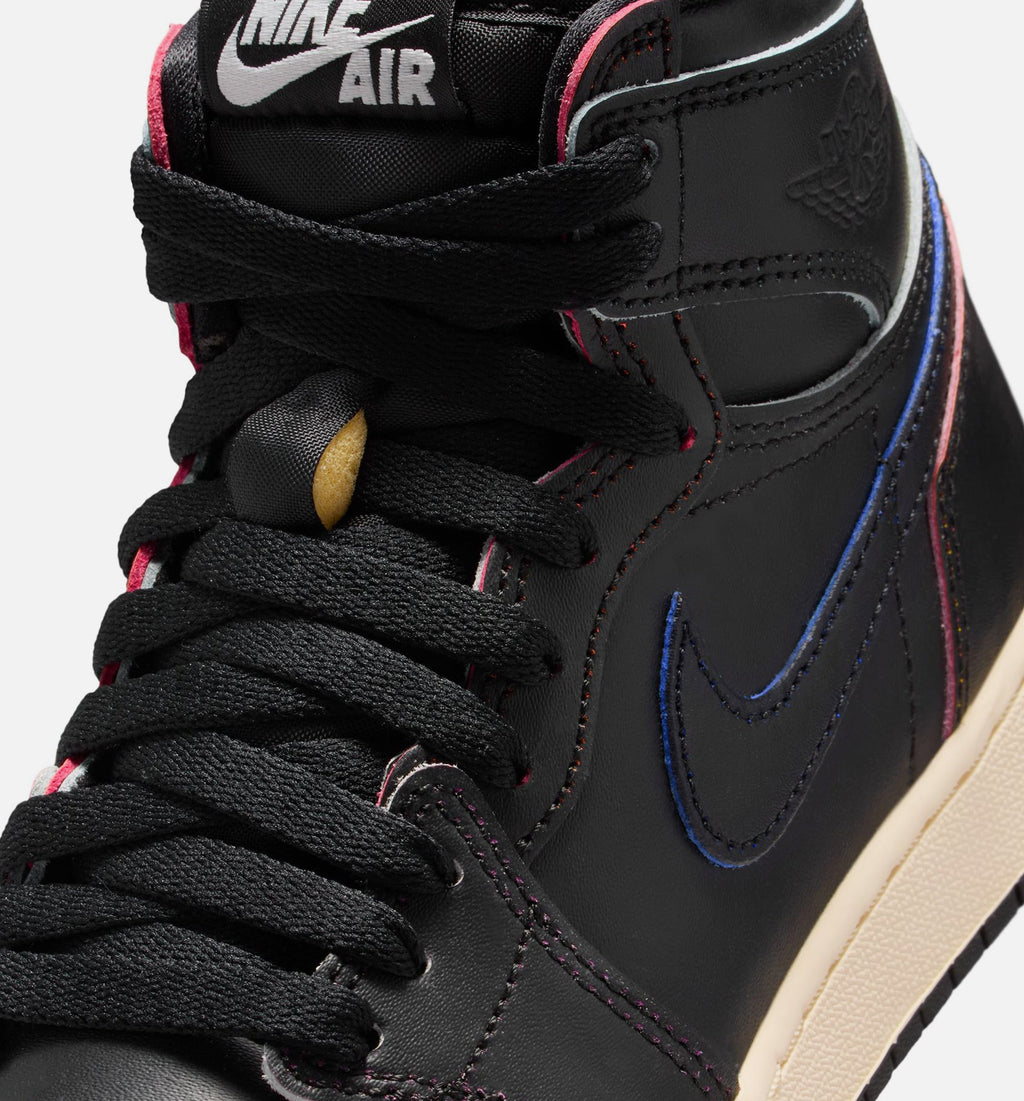 Air Jordan 1 Retro High OG Grade School Shoe - Black/Muslin