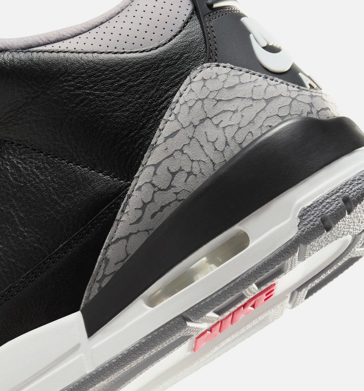 Air Jordan 3 Retro Black Cement Men's Shoe - Black/Fire Red/Cement Grey/Summit White