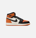 Air Jordan 1 Retro High OG Shattered Backboard Grade School Shoe - Black/Sail/Starfish