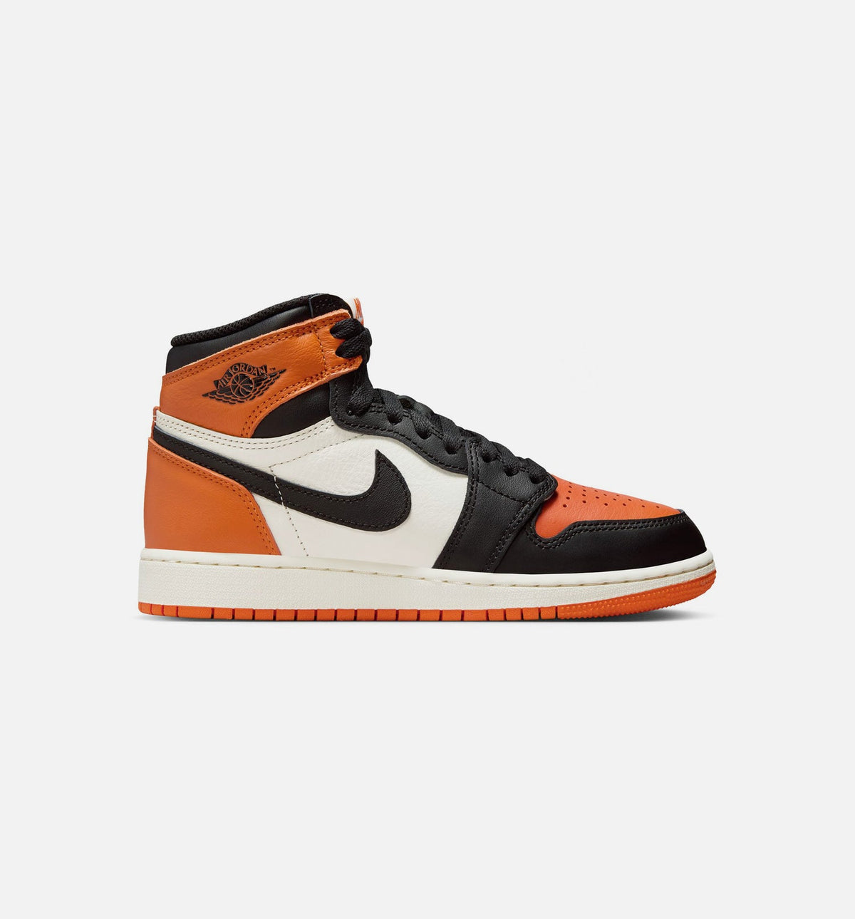 Air Jordan 1 Retro High OG Shattered Backboard Grade School Shoe - Black/Sail/Starfish