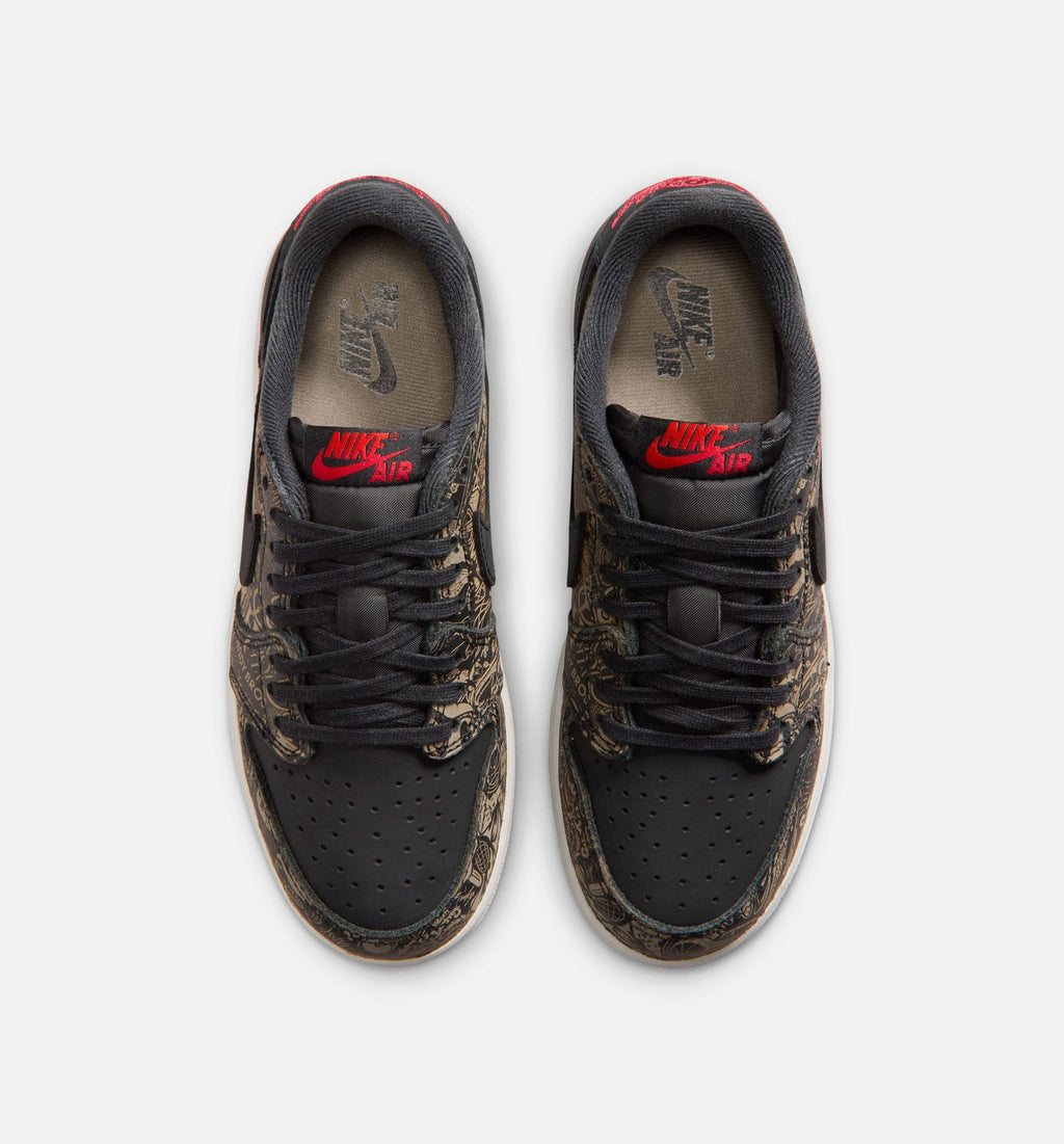 Air Jordan 1 Retro Low OG Laser Grade School Shoe - Black/Varsity Red/Summit White