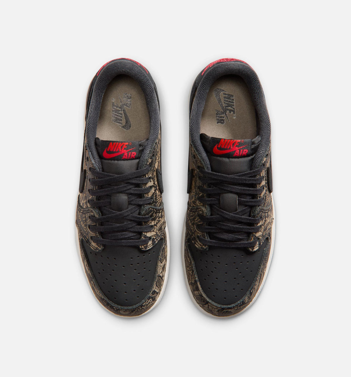 Air Jordan 1 Retro Low OG Laser Grade School Shoe - Black/Varsity Red/Summit White