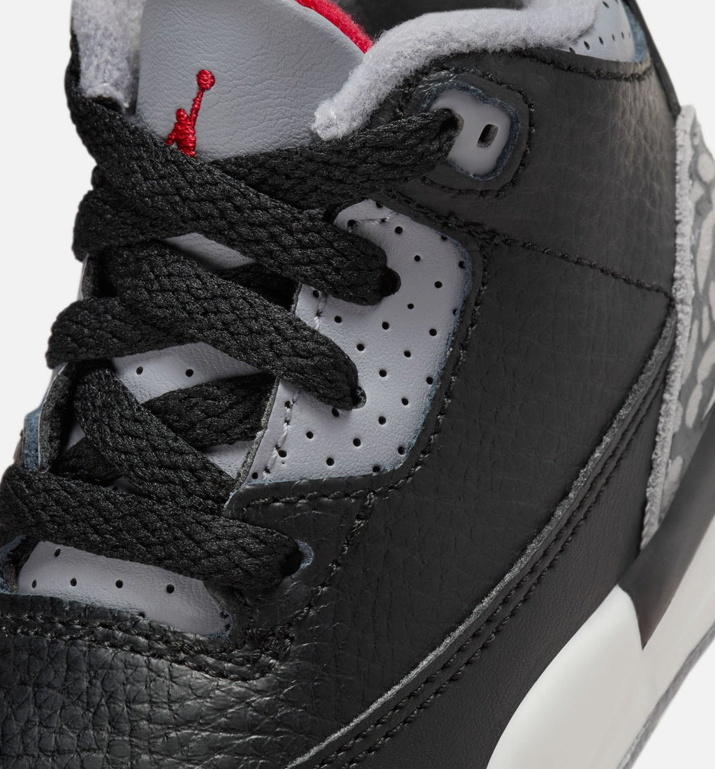 Air Jordan 3 Retro Black Cement Infant/Toddler Shoe - Black/Fire Red/Cement Grey/Summit White