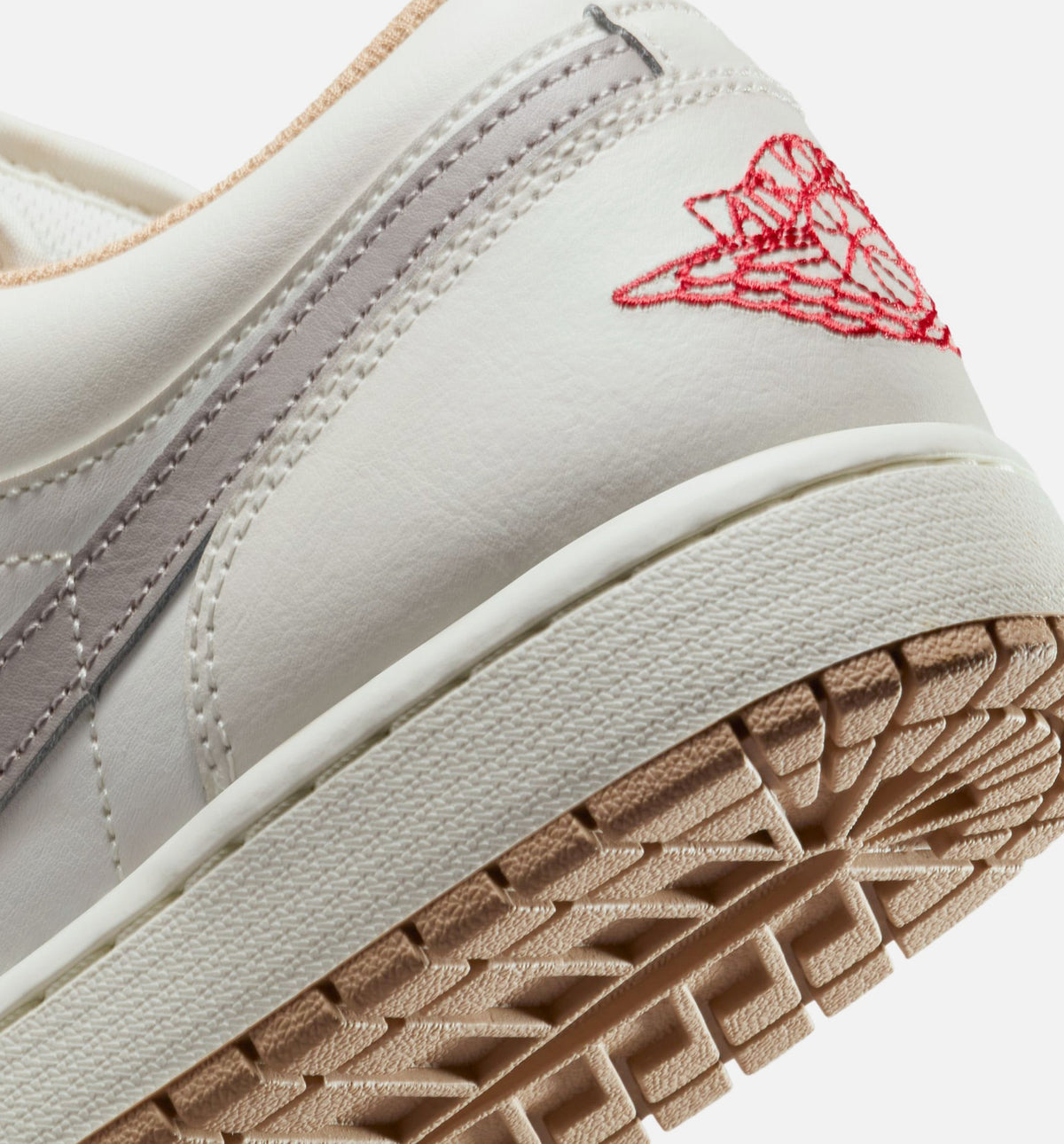 Air Jordan 1 Low Men's Shoe - Sail/Fire Red/College Grey/Hemp