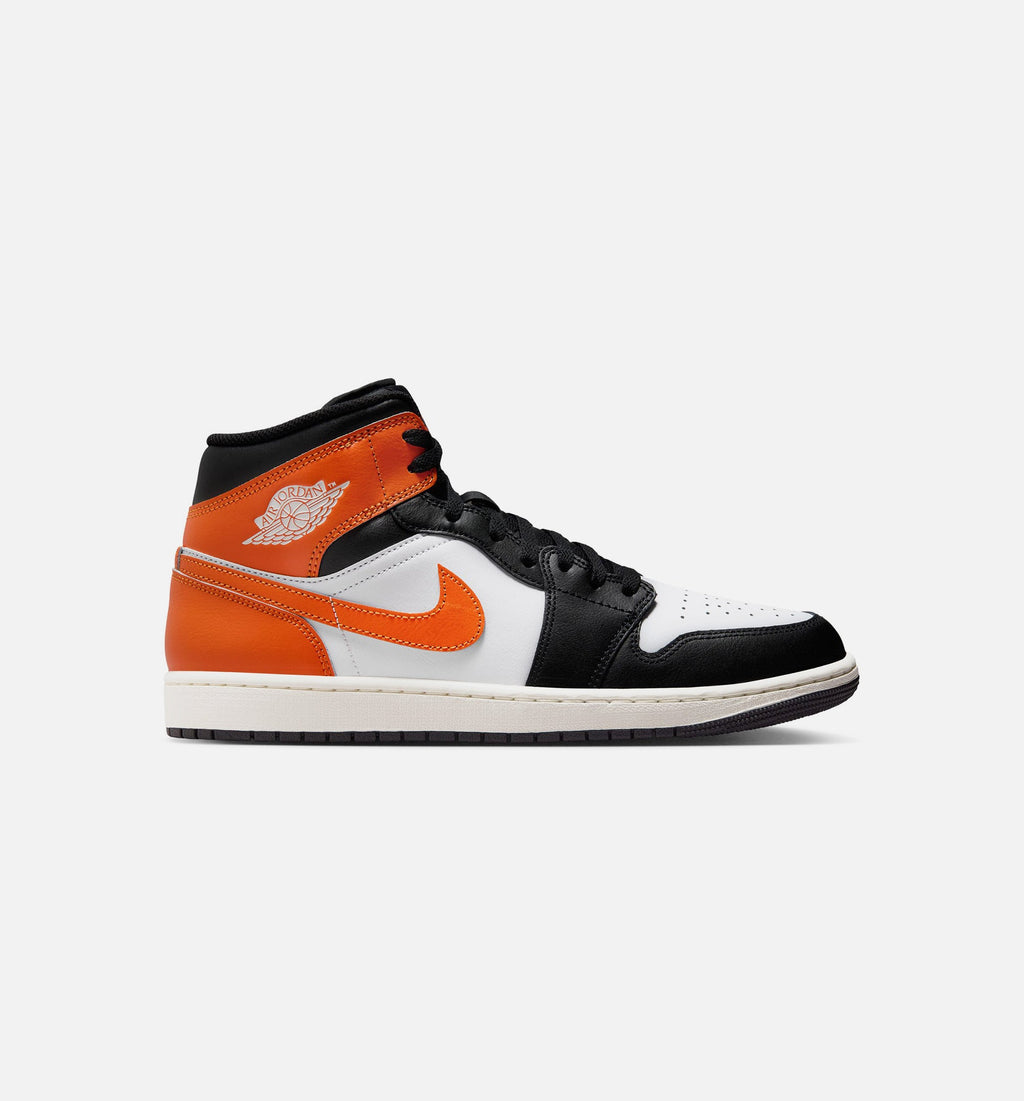 Air Jordan 1 Mid Men's Shoe - Starfish/White/Sail/Black