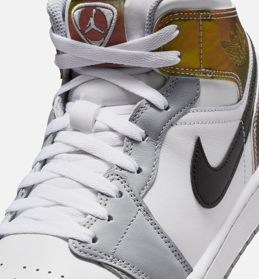 Air Jordan 1 Mid SE Men's Shoe - Black/White/Wolf Grey