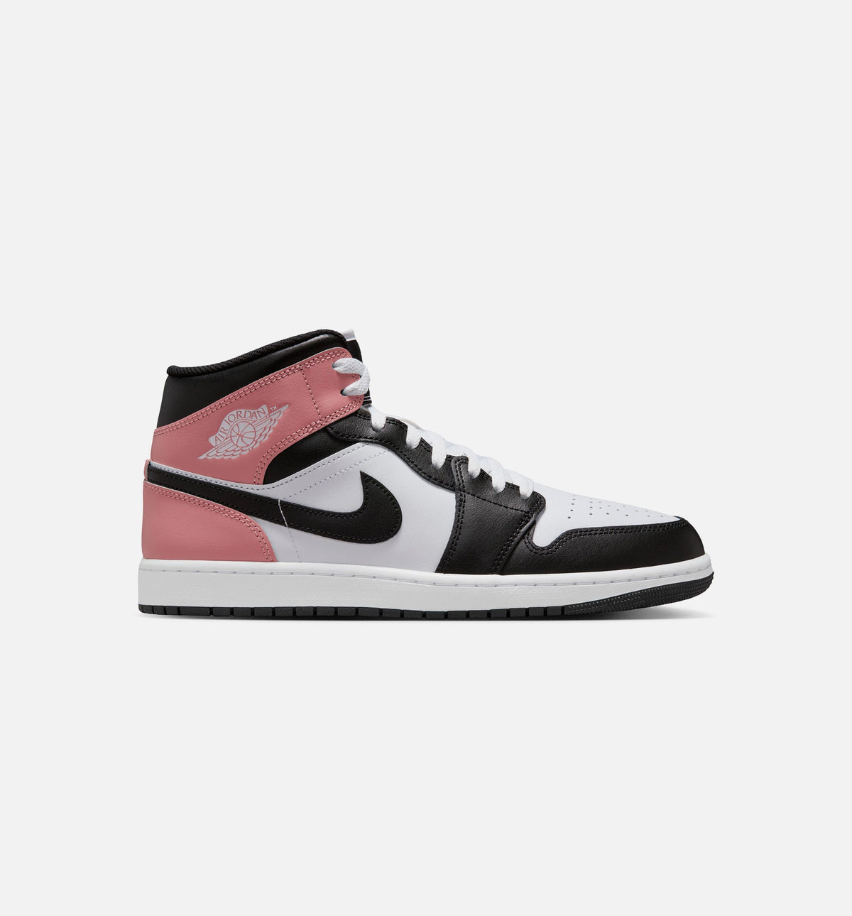 Air Jordan 1 Mid Men's Shoe - White/Rust Pink/Black