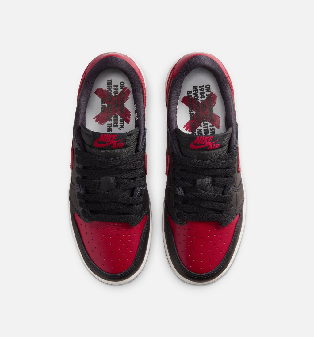 Air Jordan 1 Retro Low OG Banned Grade School Shoe - Black/Varsity Red/Summit White