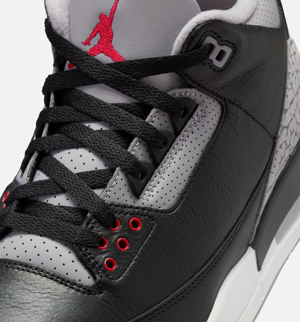 Air Jordan 3 Retro Black Cement Men's Shoe - Black/Fire Red/Cement Grey/Summit White