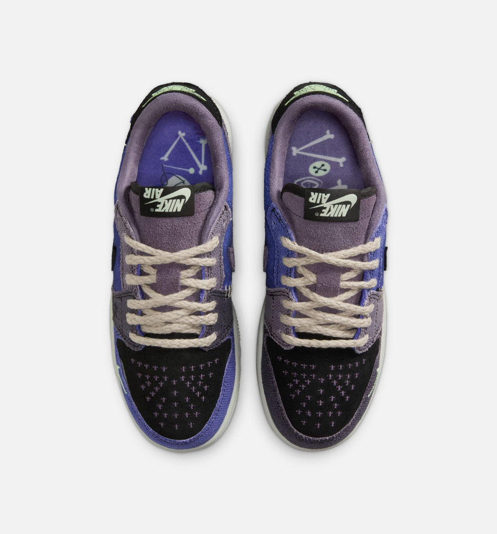 Air Jordan 1 Low OG Grade School Shoe - Regency Purple/Vapor Green/Dark Raisin