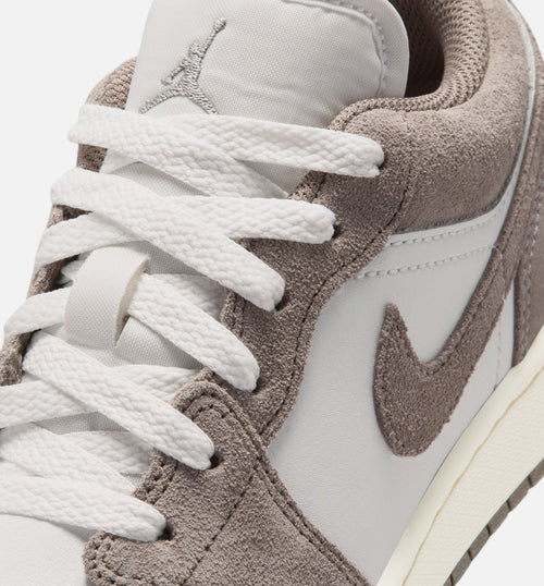 Air Jordan 1 Low Grade School Shoe - Olive Grey/Enigma Stone/Summit White