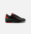 Air Jordan 2 Retro Low Christmas Grade School Shoe - Black/Fire Red/Cement Grey