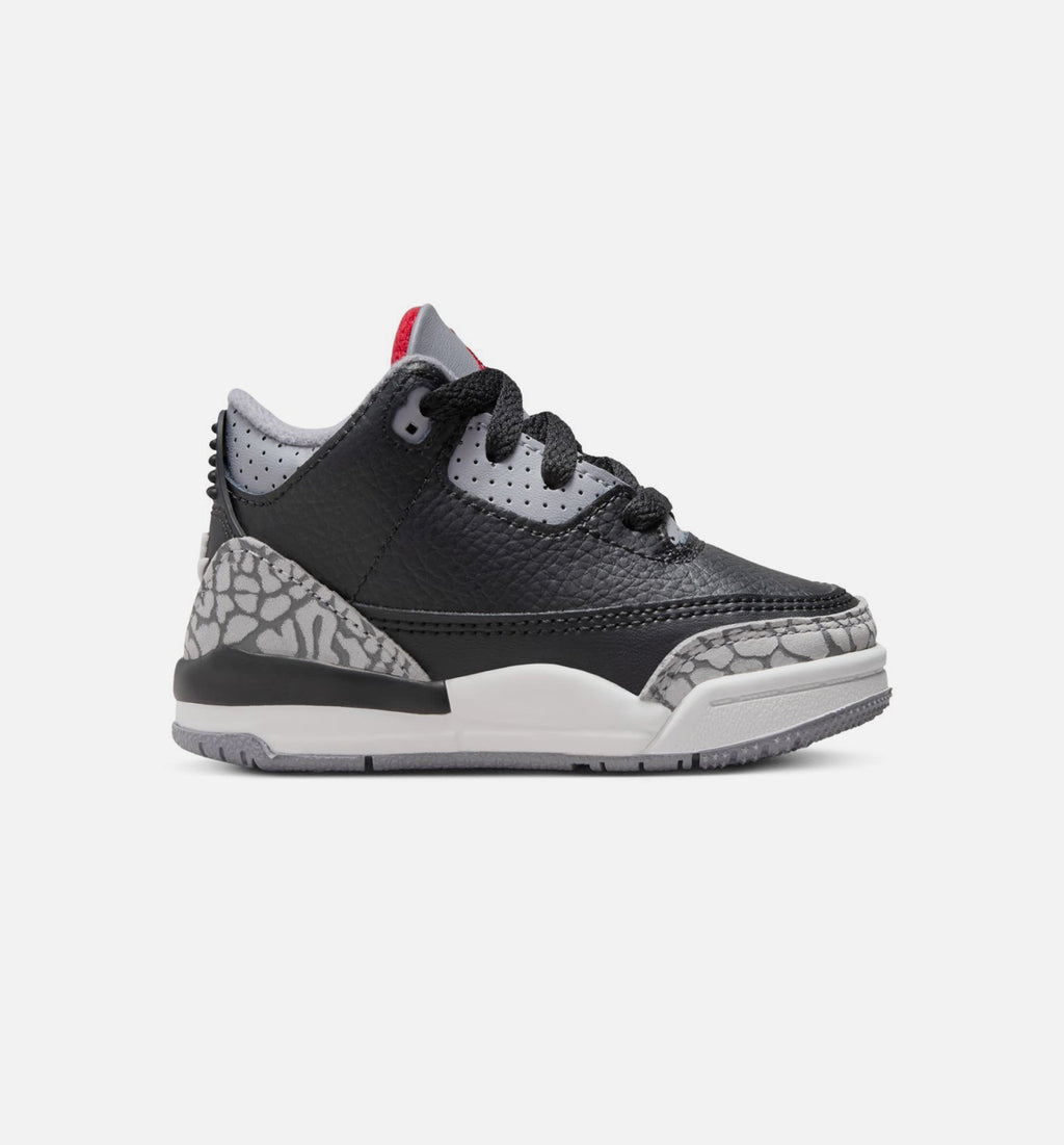 Air Jordan 3 Retro Black Cement Infant/Toddler Shoe - Black/Fire Red/Cement Grey/Summit White