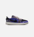 Air Jordan 1 Low OG Grade School Shoe - Regency Purple/Vapor Green/Dark Raisin