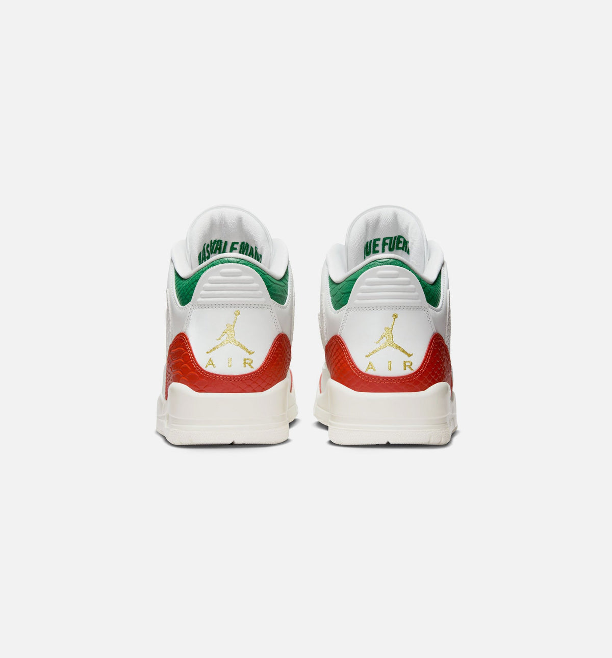 Air Jordan 3 Retro El Vuelo Men's Shoe - Summit White/Pine Green/Dragon Red/Metallic Gold