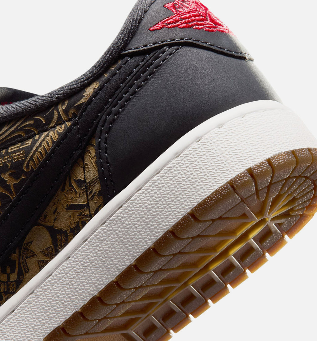 Air Jordan 1 Retro Low OG Laser Grade School Shoe - Black/Varsity Red/Summit White