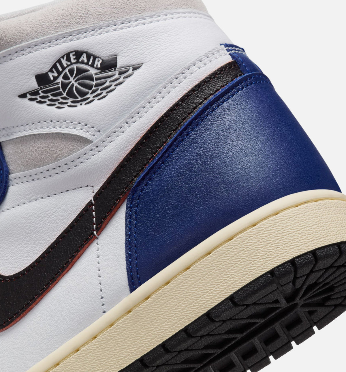 Air Jordan 1 Retro High OG Rare Air Men's Shoe - White/Black/Neutral Grey/Deep Royal Blue