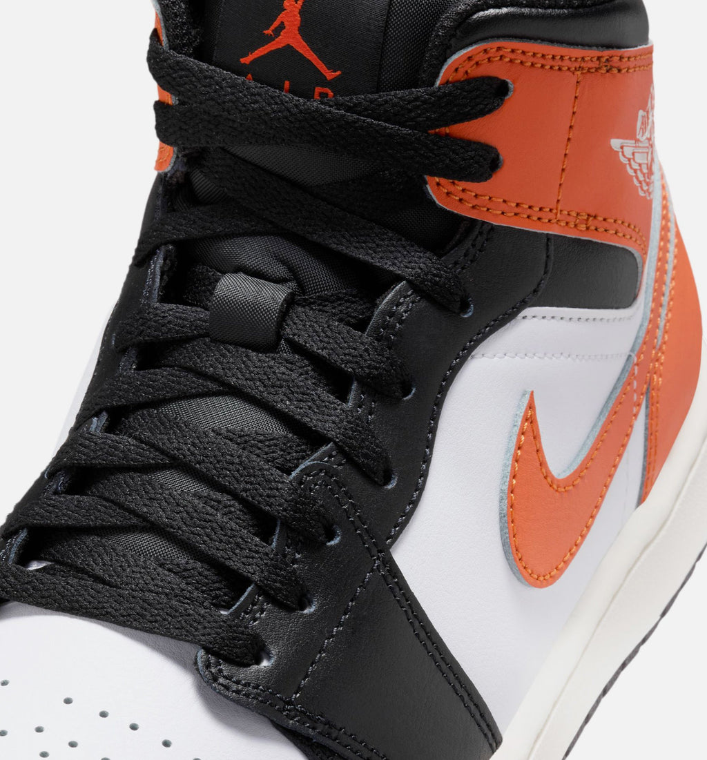 Air Jordan 1 Mid Men's Shoe - Starfish/White/Sail/Black