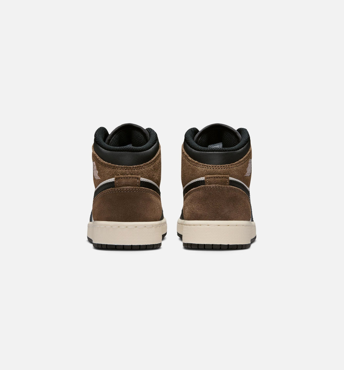 Air Jordan 1 Mid Grade School Shoe - Black/Phantom/Palomino/University Red