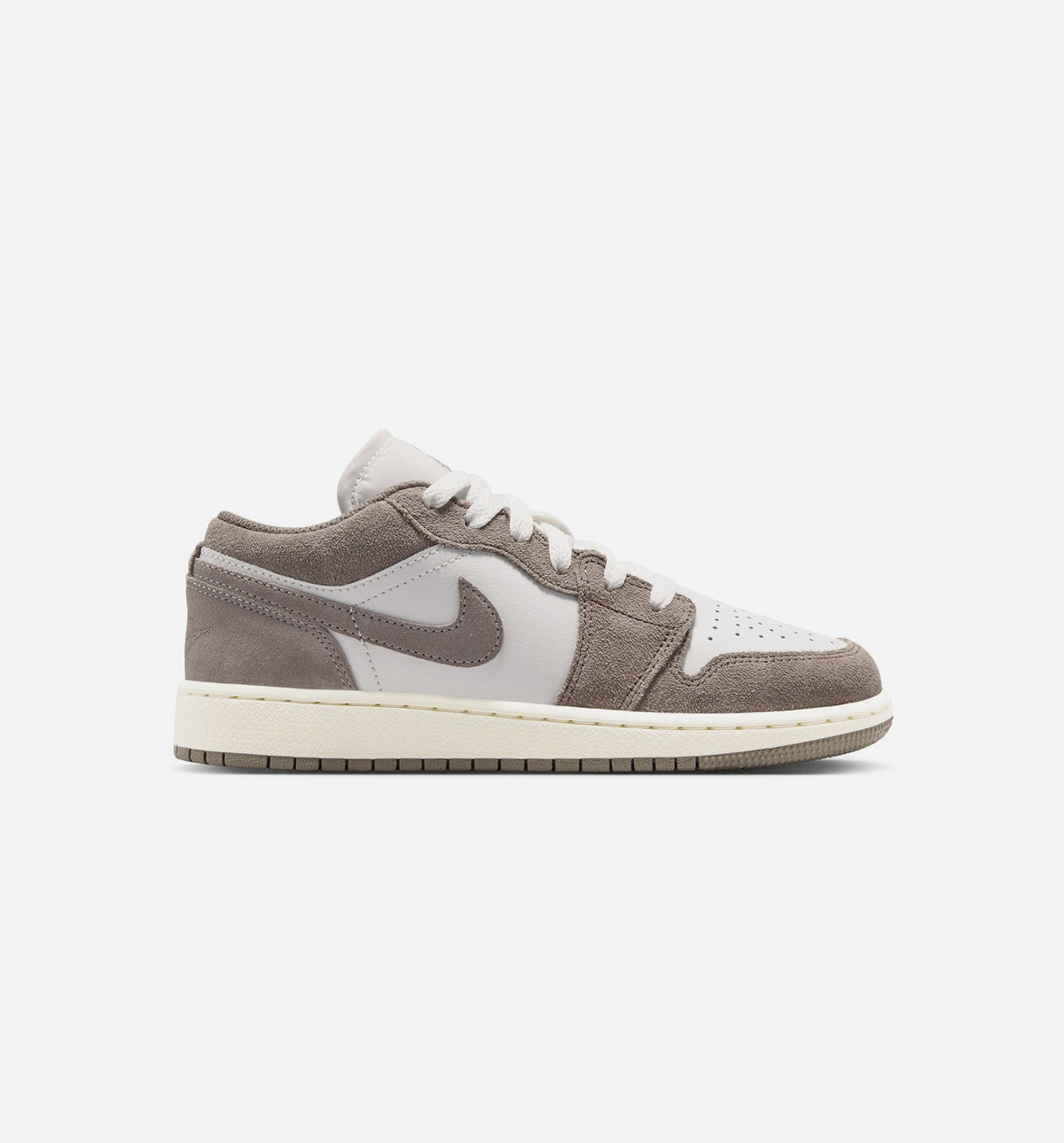 Air Jordan 1 Low Grade School Shoe - Olive Grey/Enigma Stone/Summit White