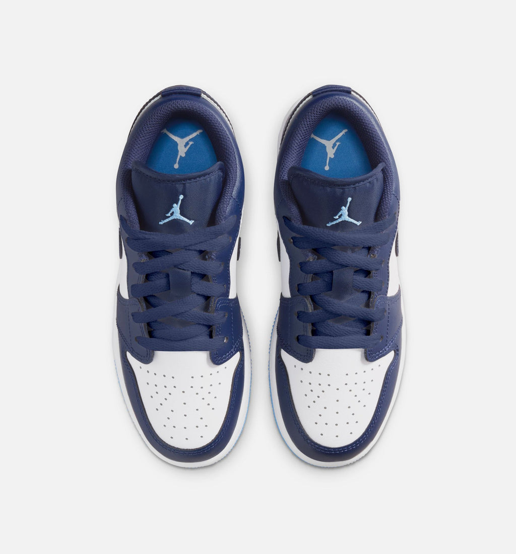 Air Jordan 1 Low Grade School Shoe - Midnight Navy/University Blue/White