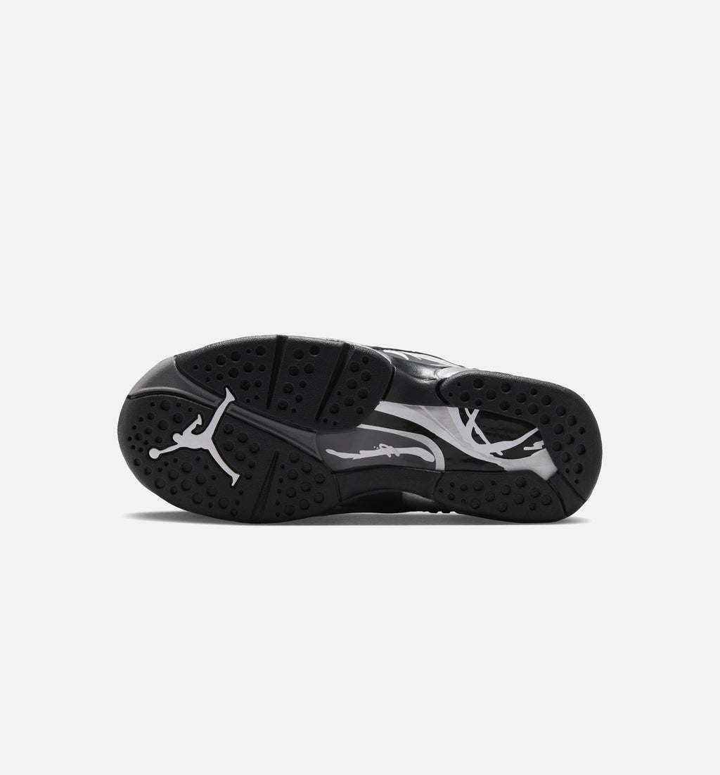 Air Jordan 8 Retro Chrome Black And Light Graphite Grade School Lifestyle Shoe - Black/White/Light Graphite