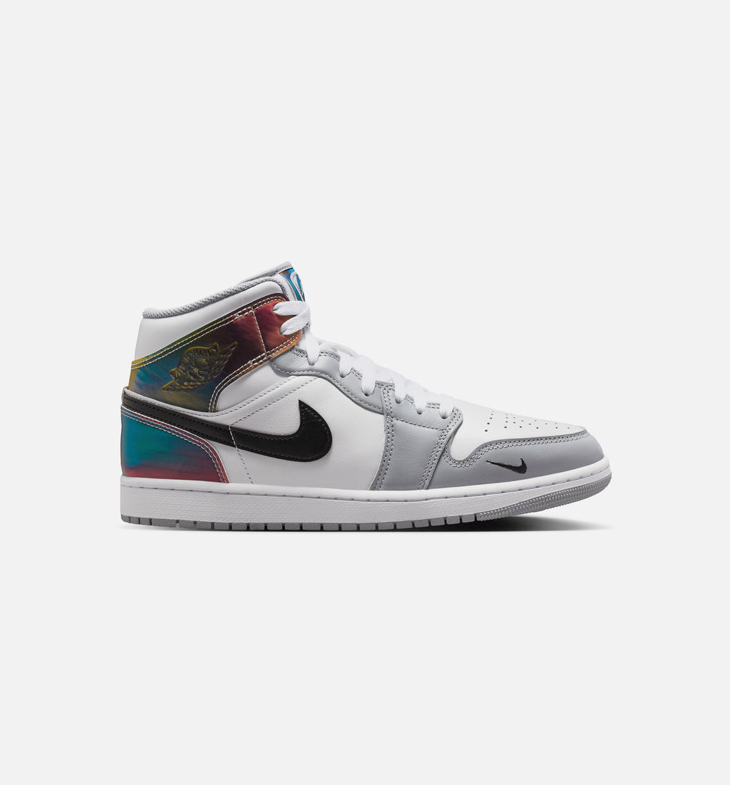 Air Jordan 1 Mid SE Men's Shoe - Black/White/Wolf Grey