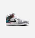 Air Jordan 1 Mid SE Men's Shoe - Black/White/Wolf Grey