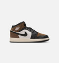 Air Jordan 1 Mid Grade School Shoe - Black/Phantom/Palomino/University Red