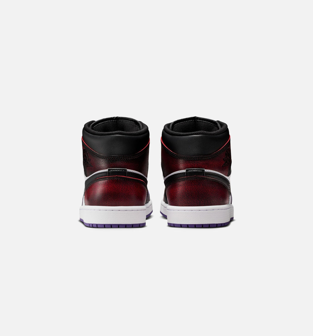 Air Jordan 1 Mid SE Men's Shoe - True Red/White/Court Purple/Black