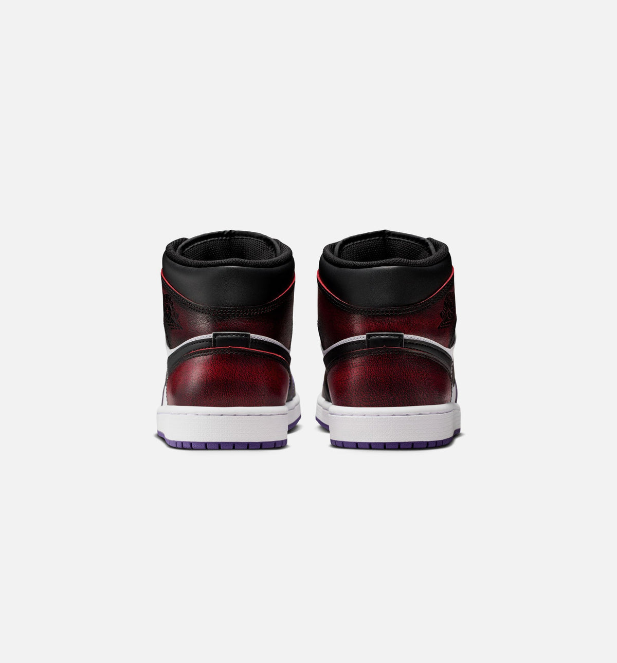Air Jordan 1 Mid SE Men's Shoe - True Red/White/Court Purple/Black