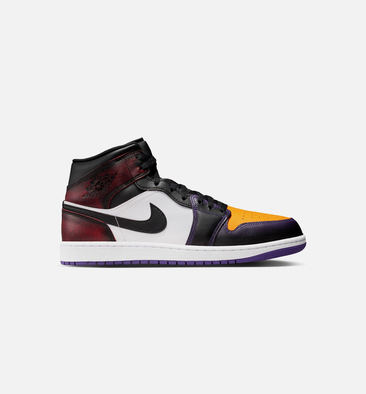 Air Jordan 1 Mid SE Men's Shoe - True Red/White/Court Purple/Black
