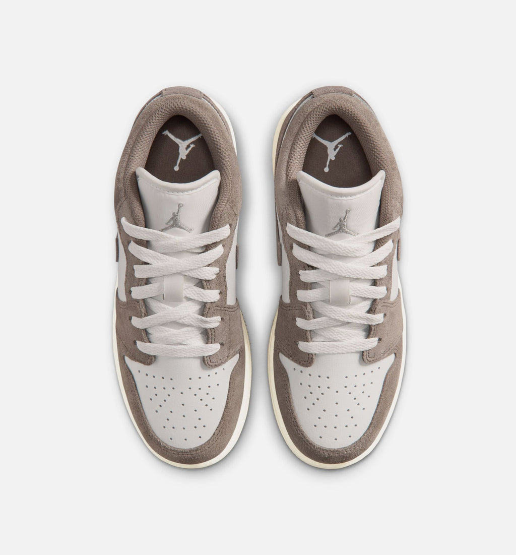 Air Jordan 1 Low Grade School Shoe - Olive Grey/Enigma Stone/Summit White