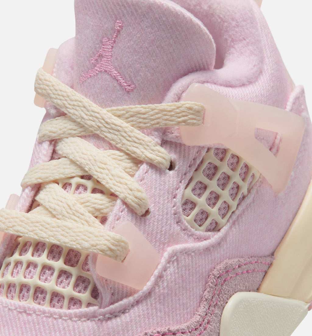 Air Jordan 4 Retro Pink Pearl and Iced Carmine Infant/Toddler Lifestyle Shoe - Iced Carmine/Iced Carmine/Coconut Milk/Anthracite/Muslin/Pinksicle