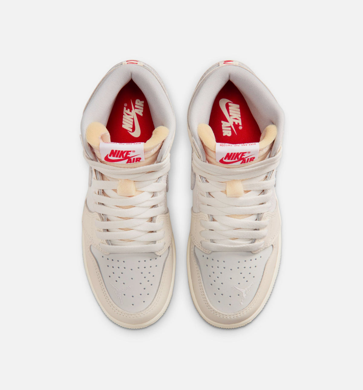 Air Jordan 1 Retro High OG Grade School Shoe - Sail/University Red/Pale Ivory/Coconut Milk/Phantom