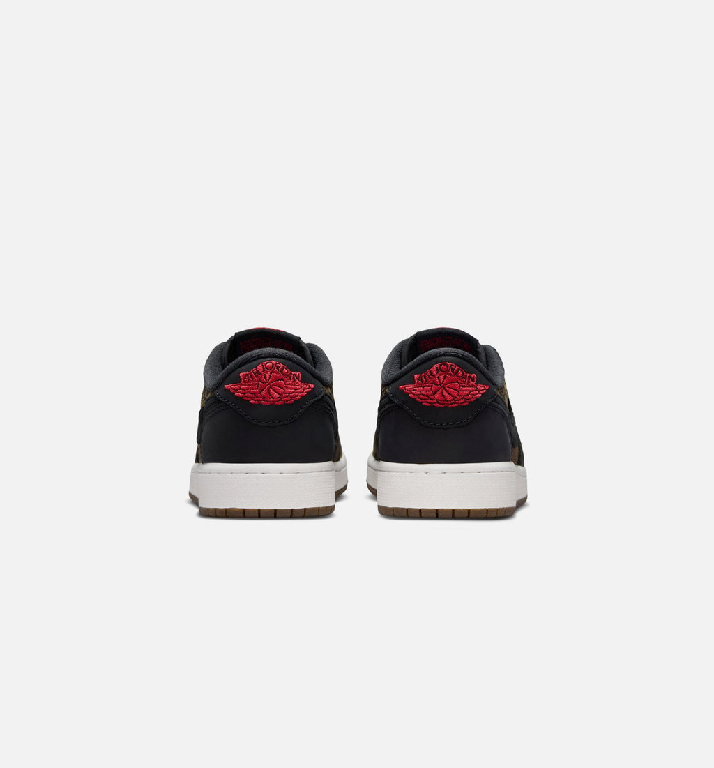 Air Jordan 1 Retro Low OG Laser Grade School Shoe - Black/Varsity Red/Summit White