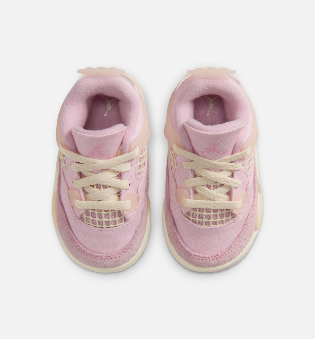 Air Jordan 4 Retro Pink Pearl and Iced Carmine Infant/Toddler Lifestyle Shoe - Iced Carmine/Iced Carmine/Coconut Milk/Anthracite/Muslin/Pinksicle