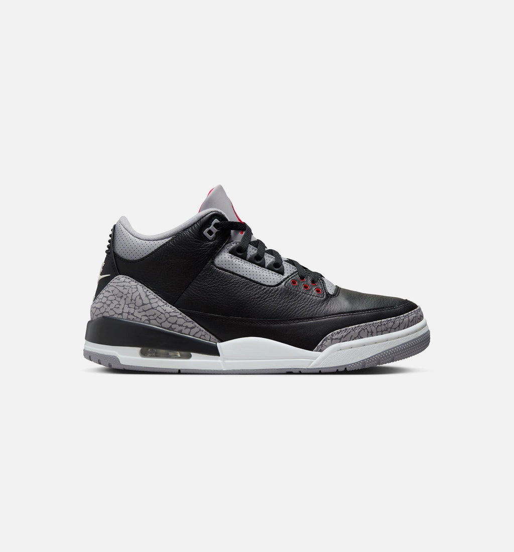 Air Jordan 3 Retro Black Cement Men's Shoe - Black/Fire Red/Cement Grey/Summit White