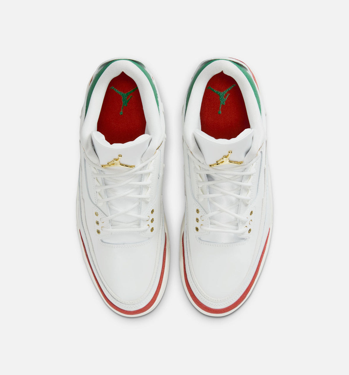 Air Jordan 3 Retro El Vuelo Men's Shoe - Summit White/Pine Green/Dragon Red/Metallic Gold