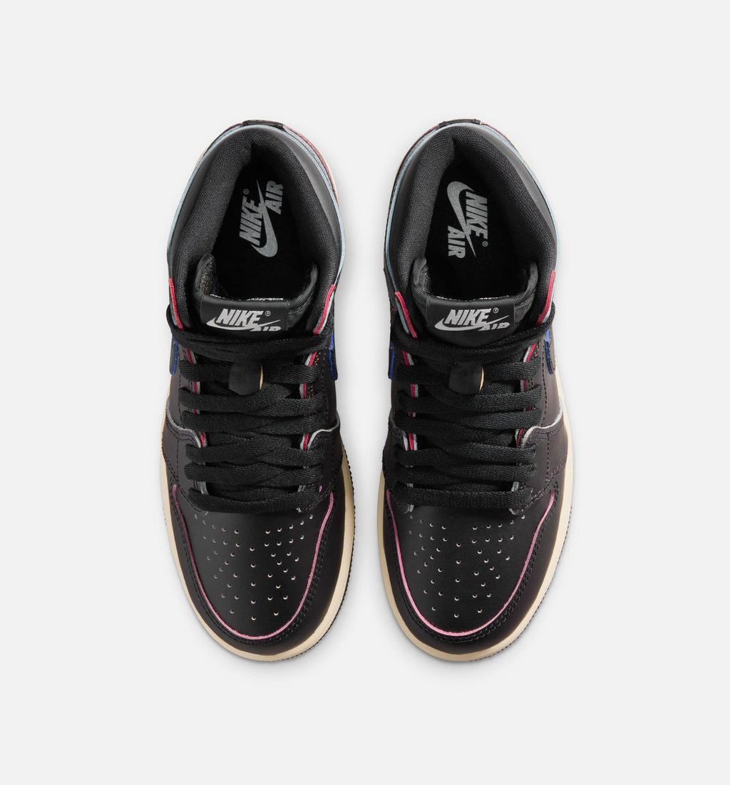 Air Jordan 1 Retro High OG Grade School Shoe - Black/Muslin