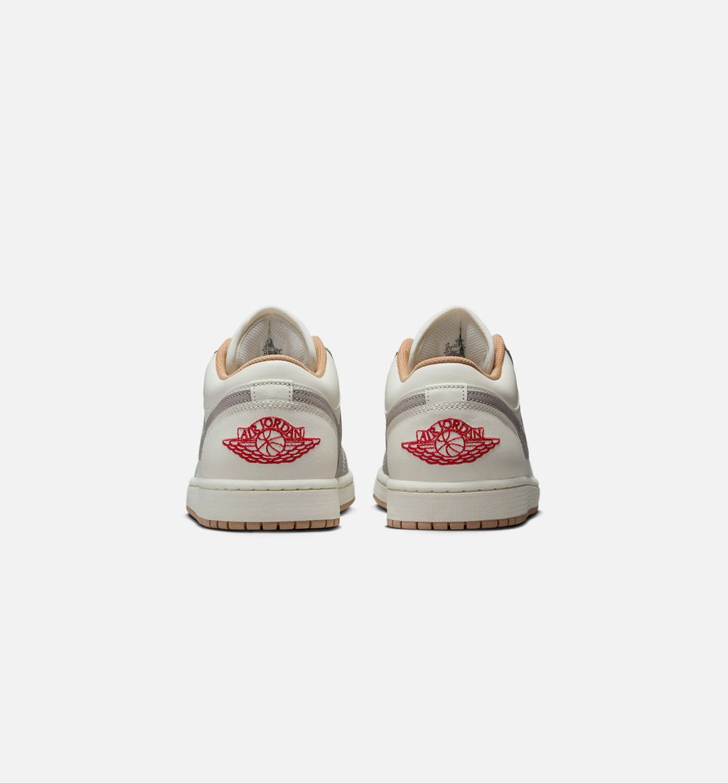 Air Jordan 1 Low Men's Shoe - Sail/Fire Red/College Grey/Hemp