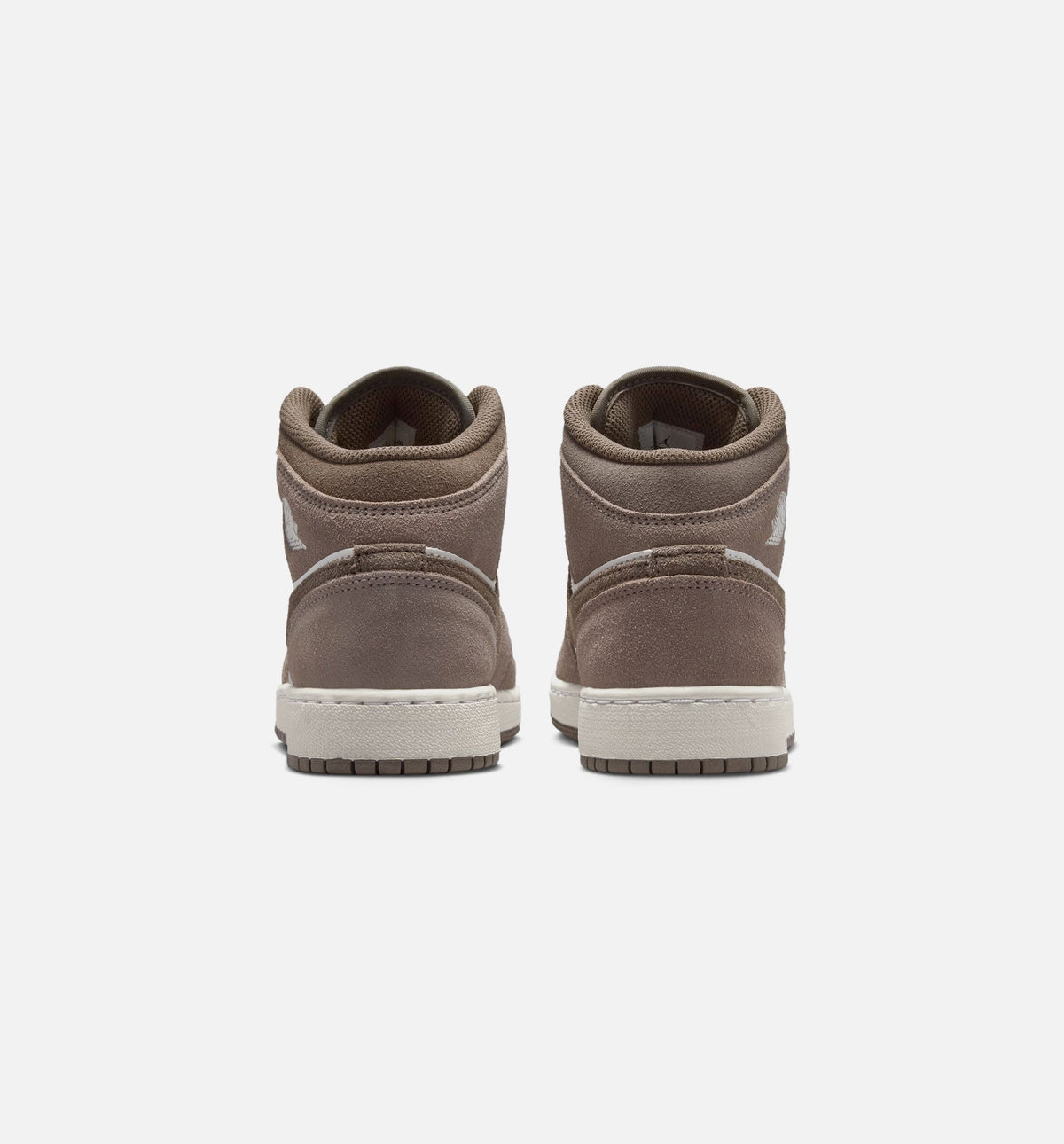 Air Jordan 1 Mid Grade School Shoe - Enigma Stone/Olive Grey/Summit White