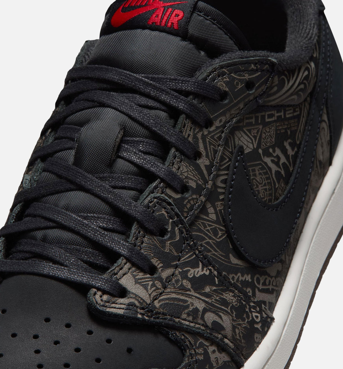 Air Jordan 1 Retro Low OG Laser Men's Shoe - Black/Varsity Red/Summit White