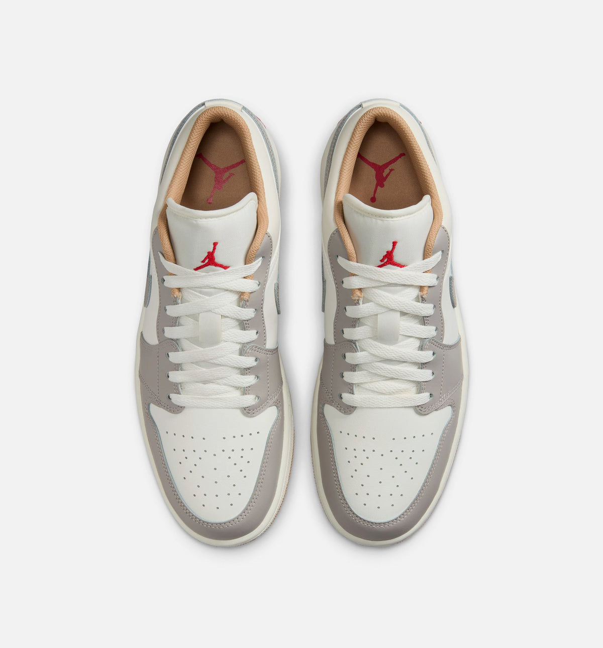 Air Jordan 1 Low Men's Shoe - Sail/Fire Red/College Grey/Hemp
