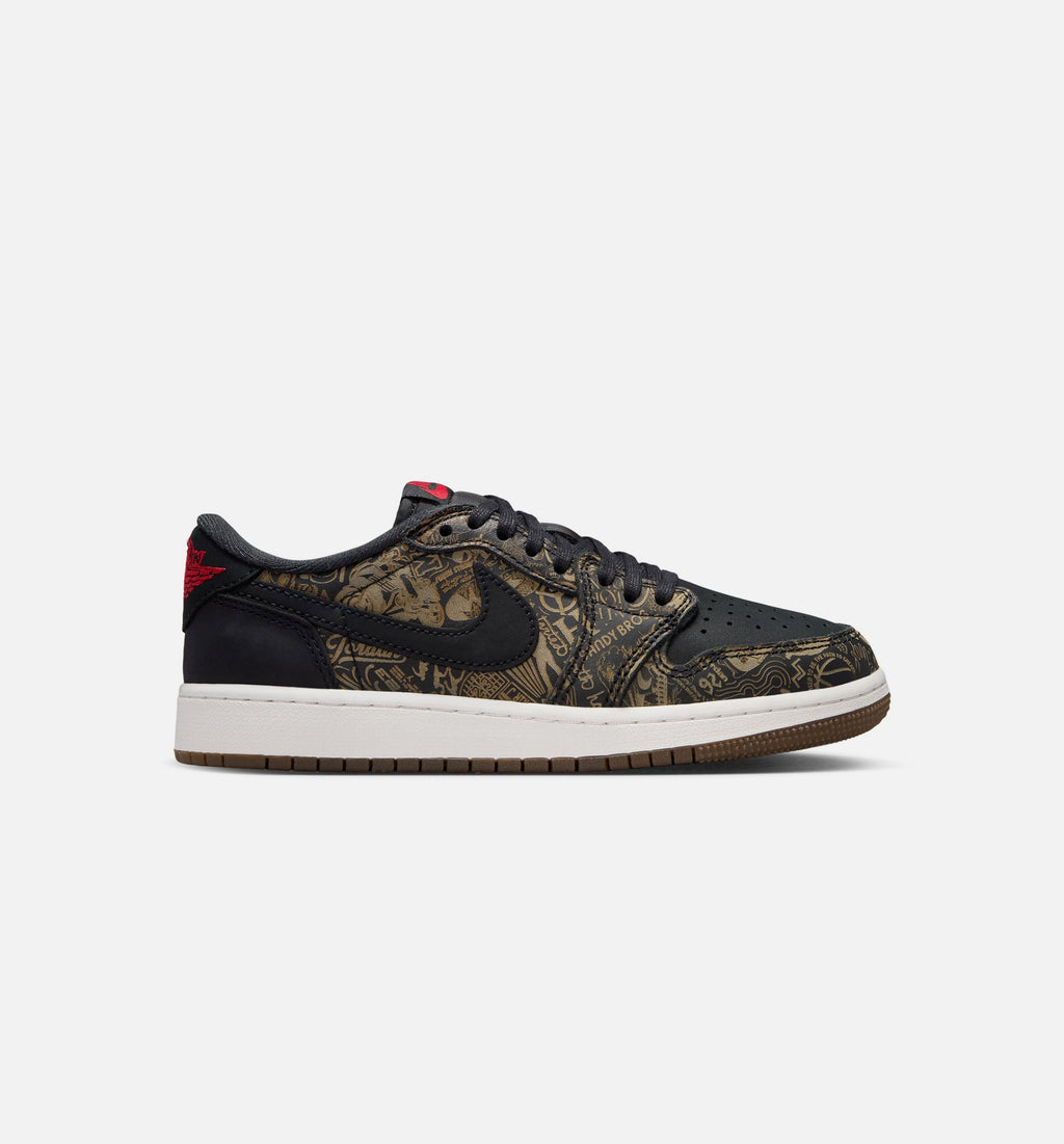 Air Jordan 1 Retro Low OG Laser Grade School Shoe - Black/Varsity Red/Summit White