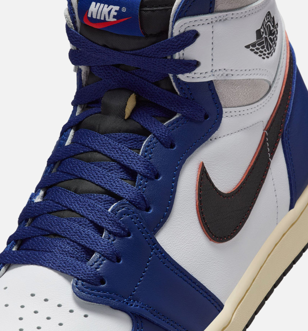 Air Jordan 1 Retro High OG Rare Air Men's Shoe - White/Black/Neutral Grey/Deep Royal Blue
