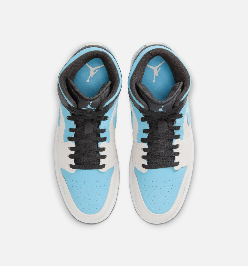 Air Jordan 1 Mid SE Men's Shoe - Summit White/Blue Chill/Black