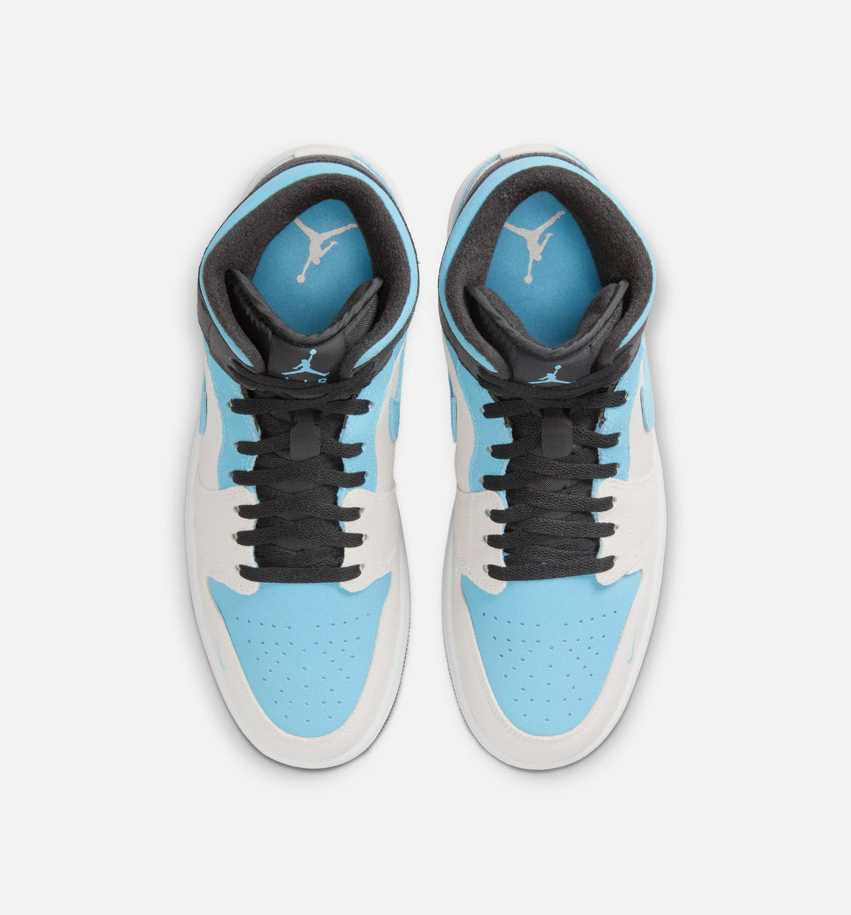 Air Jordan 1 Mid SE Men's Shoe - Summit White/Blue Chill/Black